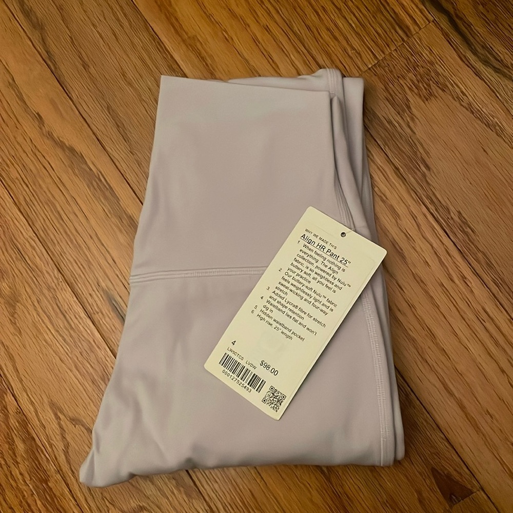 align pant 25” lavender dew size 4